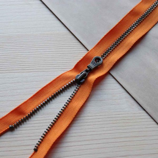 Metal zip 35 cm - Medium Orange