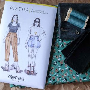 Kit Pietra - Short / Pantalon - Coton Petites Fleurs Sauge